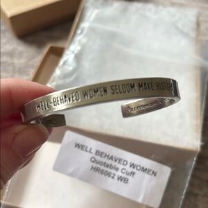 Silver Quotable Cuff Bracelet